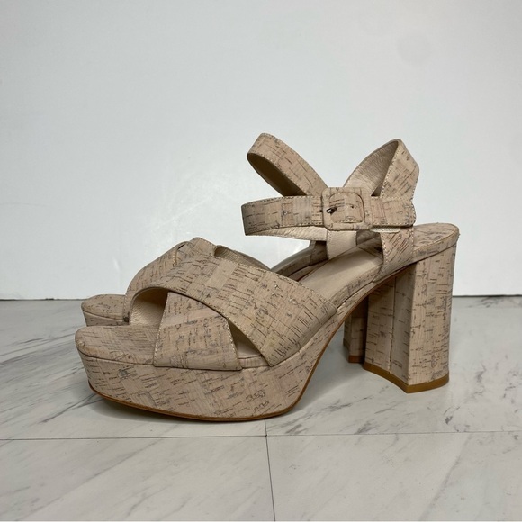 Jeffery Campbell Amma Cork Platform Heeled Sandal 10 - Picture 14 of 14